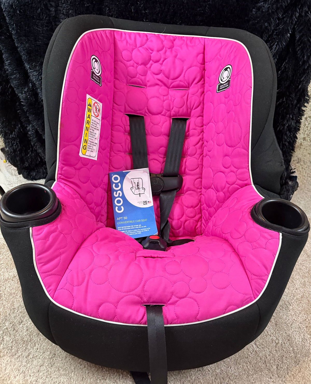 Cosco APT50 Car Seat EUC Pink Minnie Mouse print