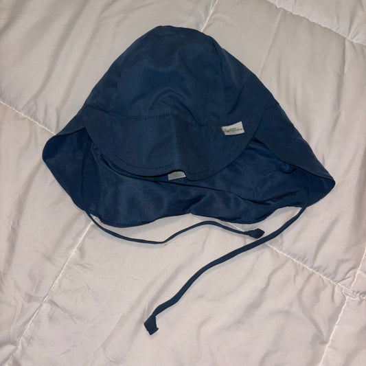 Green Sprouts 2T-4T navy sun hat w/strings