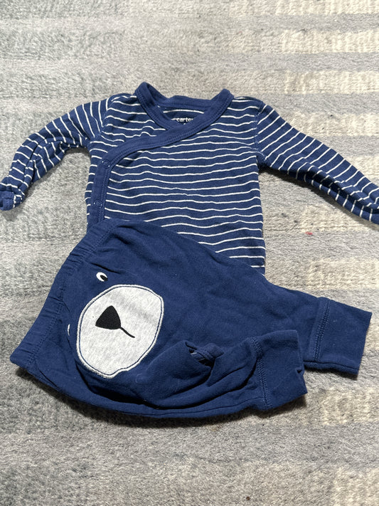 Navy blue outfit - size Month - 0-3 / 3M