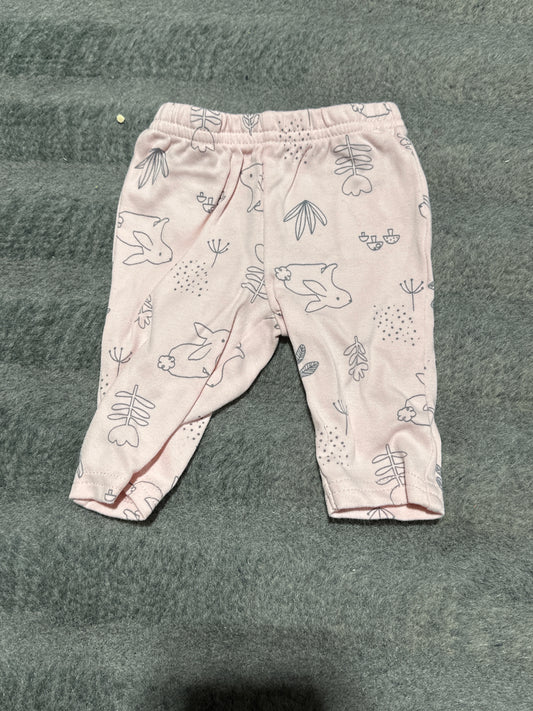 Pink bunny pants - size Month - Newborn