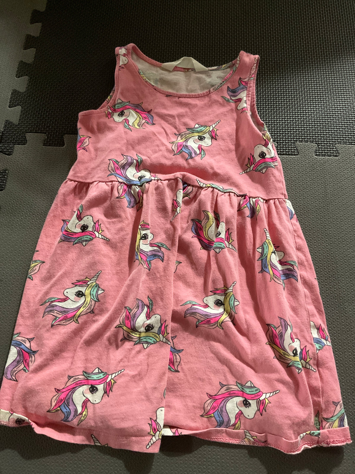 Pink unicorn tank top Dress - size Toddler - 5T