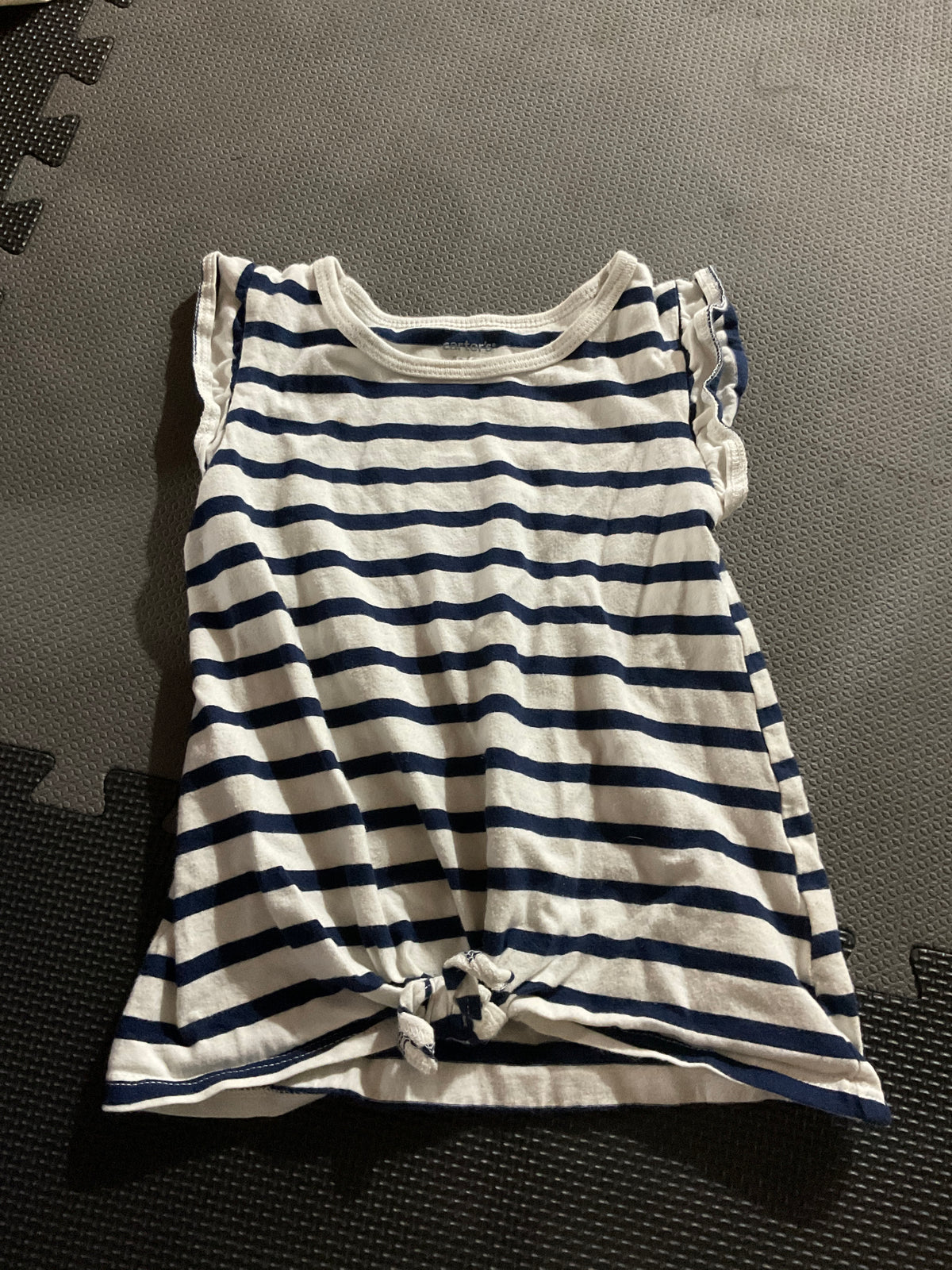 Blue and white stripped Short sleeve - size Toddler - 4T