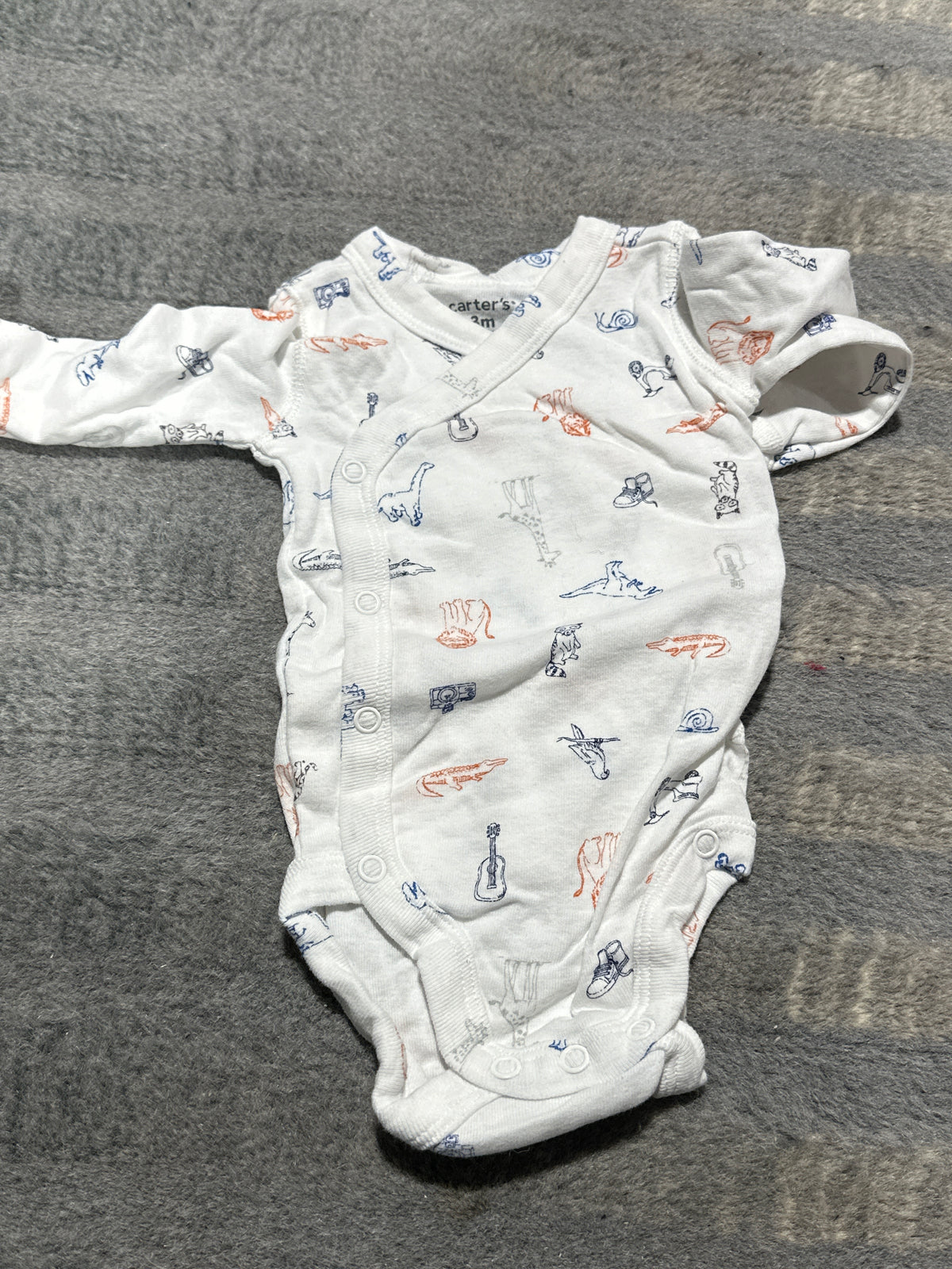 Animal long sleeve onesie - size Month - 0-3 / 3M