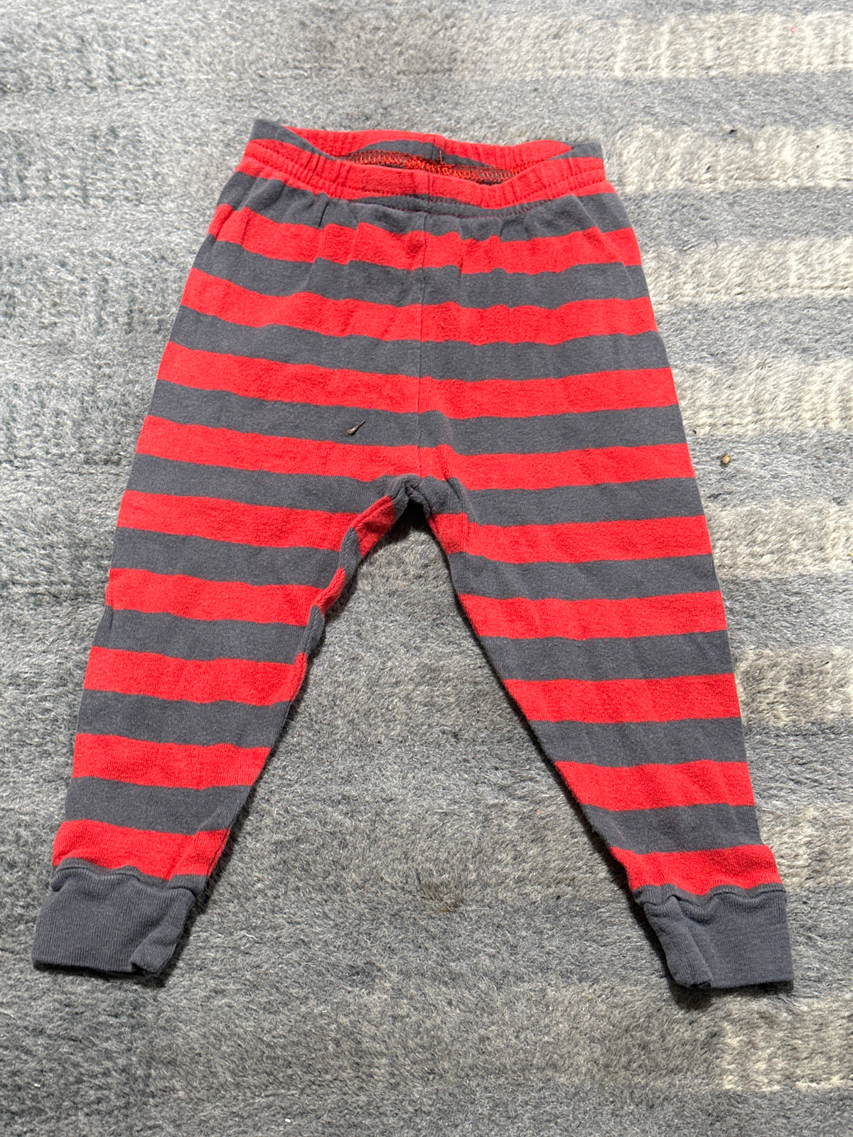Red and grey pj pants - size Month - 6-9 / 9M