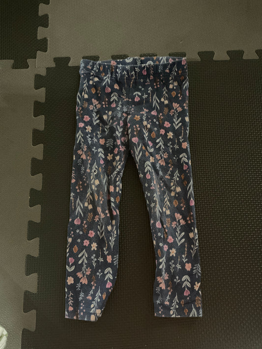Blue floral long pants - size Toddler - 2T
