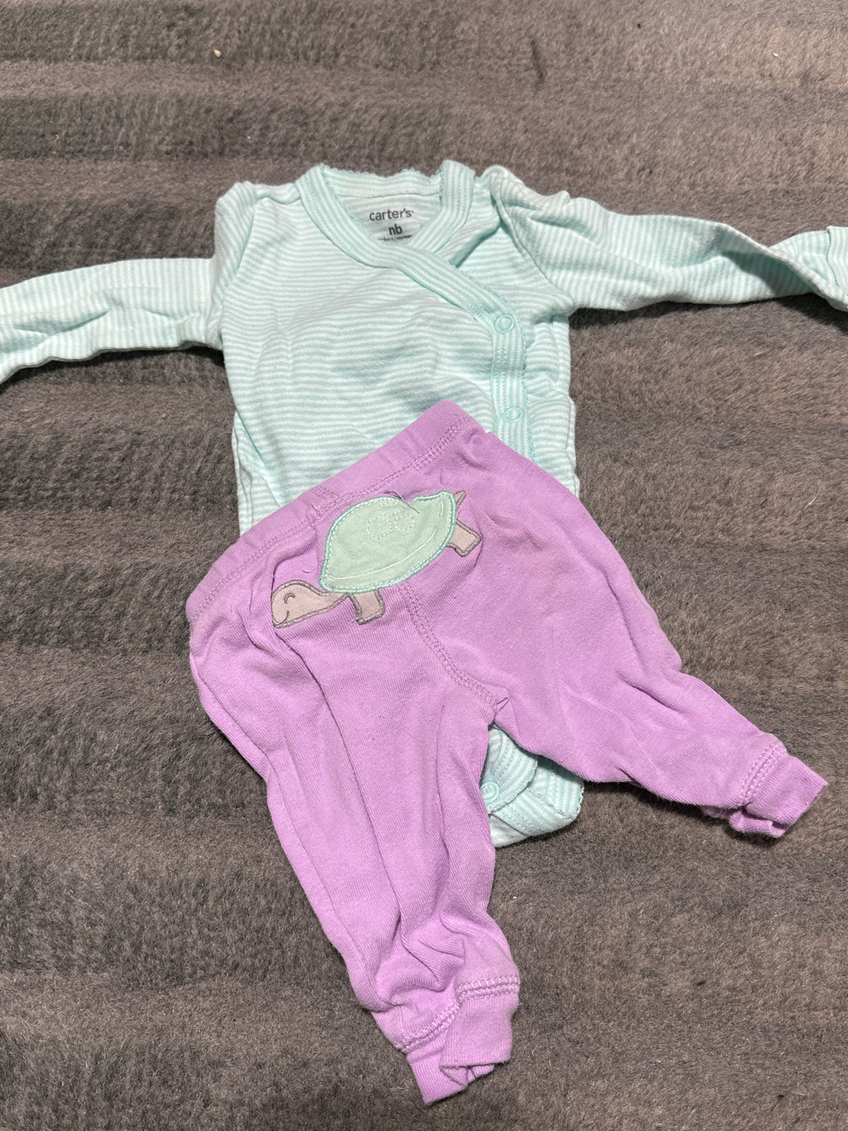 Purple and blue Turtle outfit - size Month - Newborn