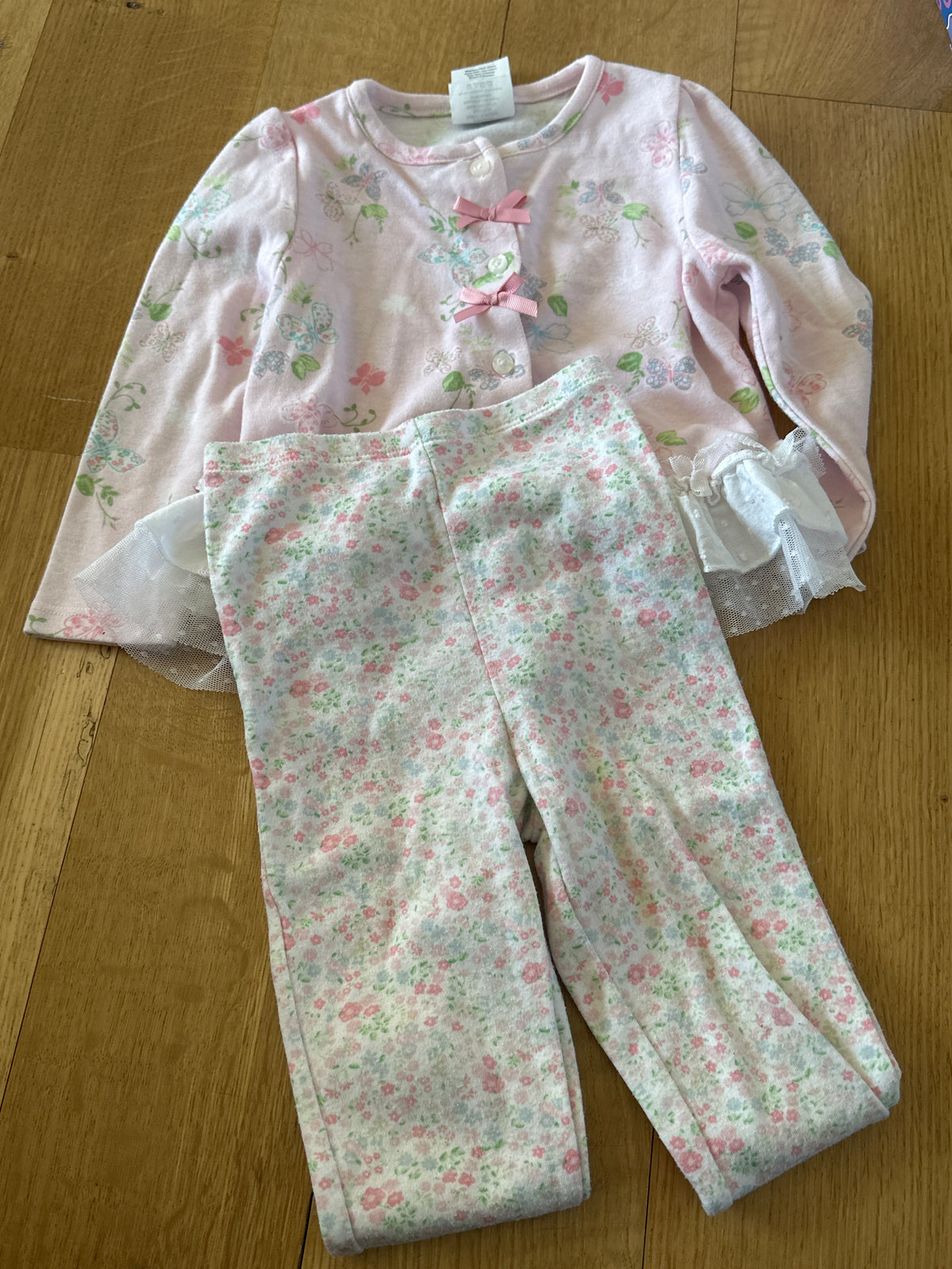 Pink floral outfit - size Month - 18-24 / 24M