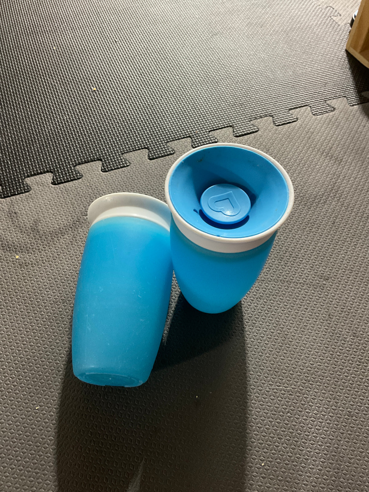 2 sippy cups with lids