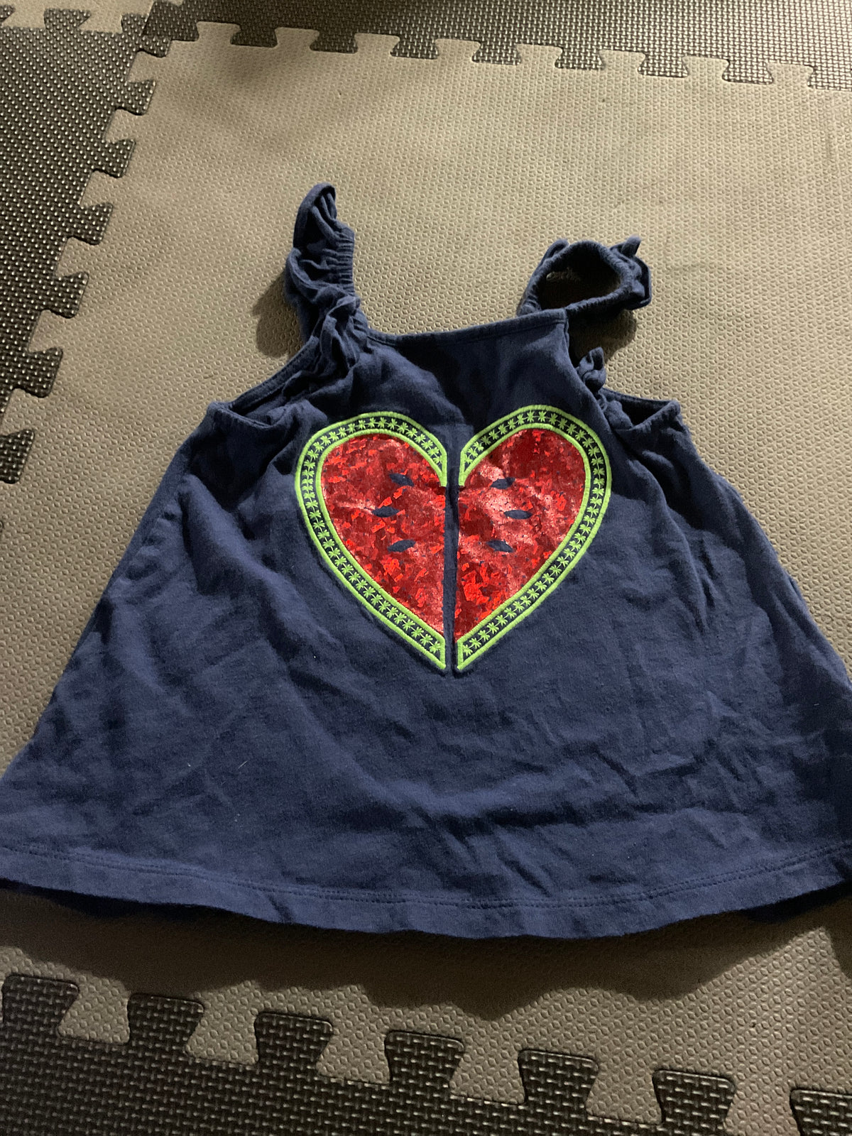 Blue watermelon heart Tank top