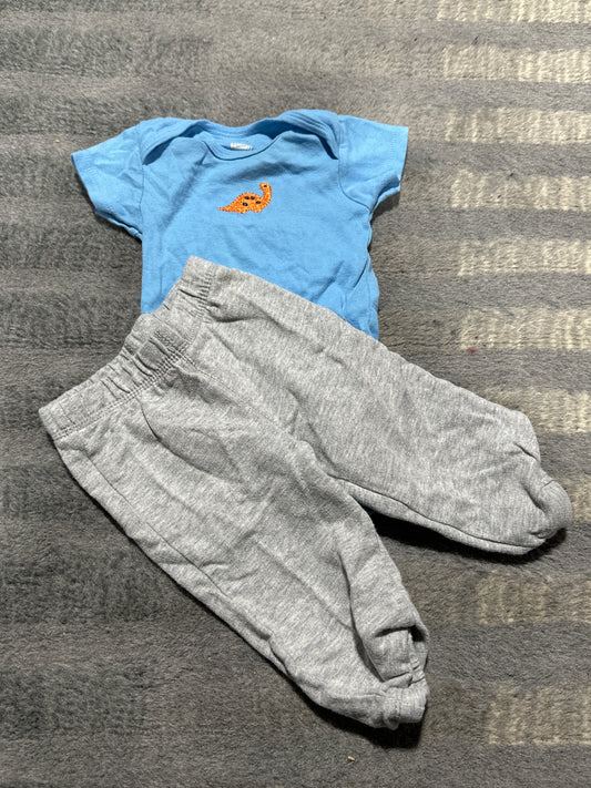 Blue Dino outfit - size Month - 3-6 / 6M