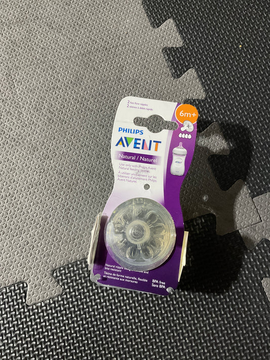 PhilipsAvent Natural Fast flowing nipples 6+m