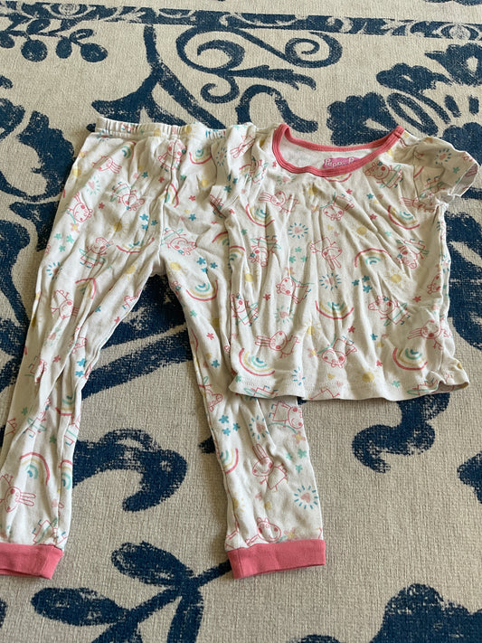 PEPPAPIG PJ set short Sleeve long pants - size Toddler - 4T