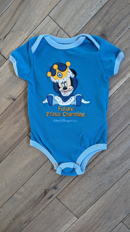 Disney EUC onesie: Blue w/ Mickey Mouse - size Month - 9-12 / 12M