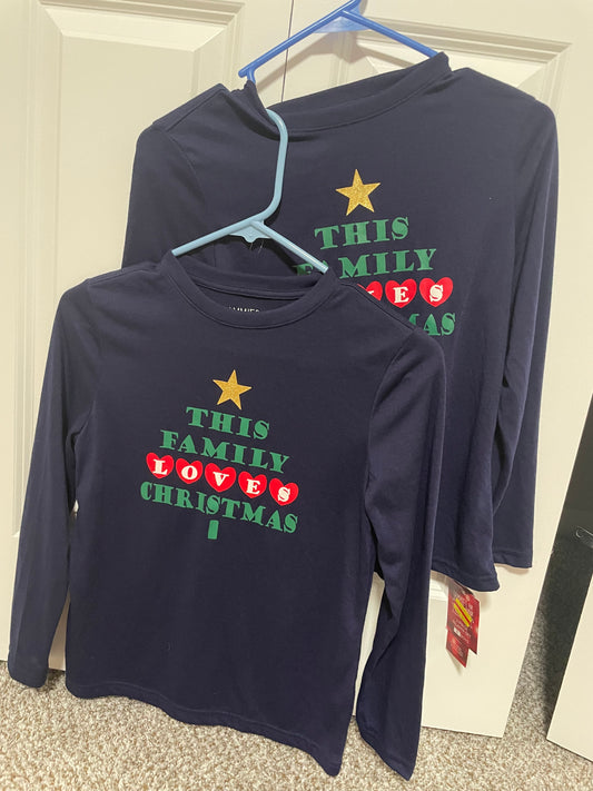 PJ Tops twin set LS Navy NWT - size Youth - 8 (M)