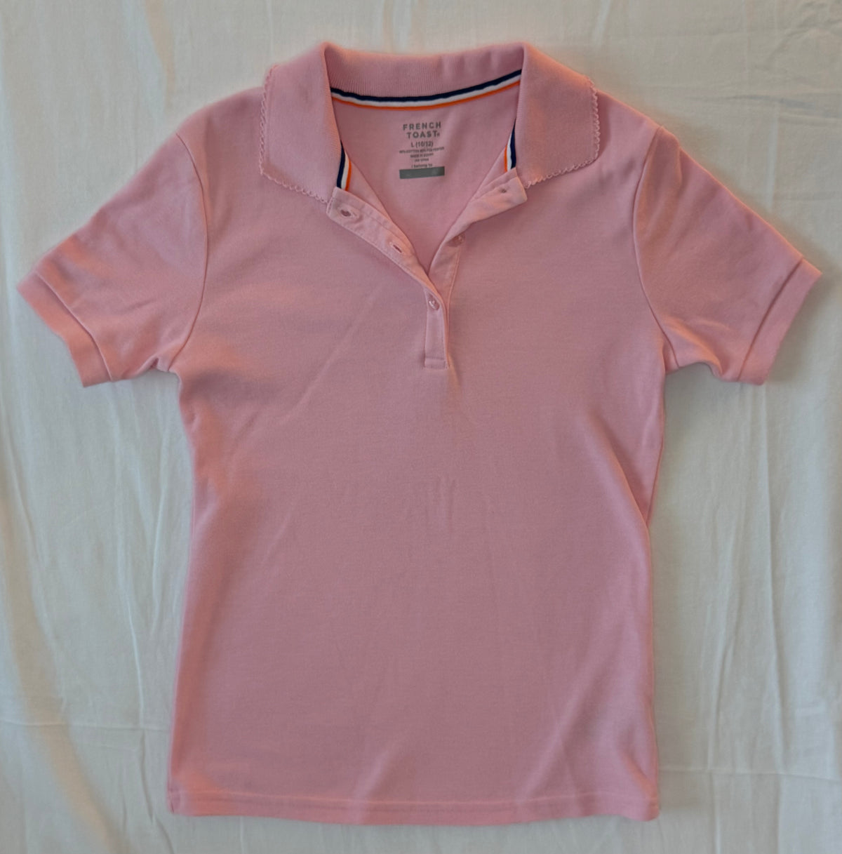 Pink polo. Like new! Worn twice. - size Youth - 10 (L)