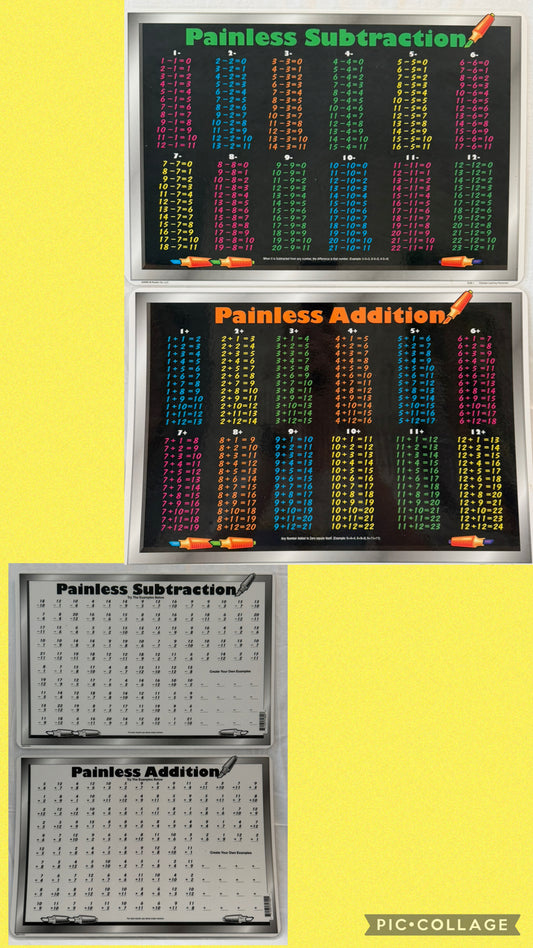 Additional & Subtraction Placemats