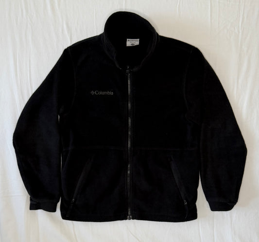 Columbia zip up black fleece jacket. - size Youth - 10 (L)