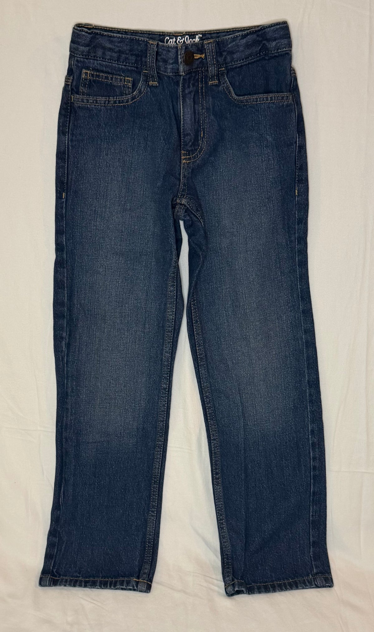 Cat & Jack relaxed straight jeans. Like new - size Youth - 8 (M)