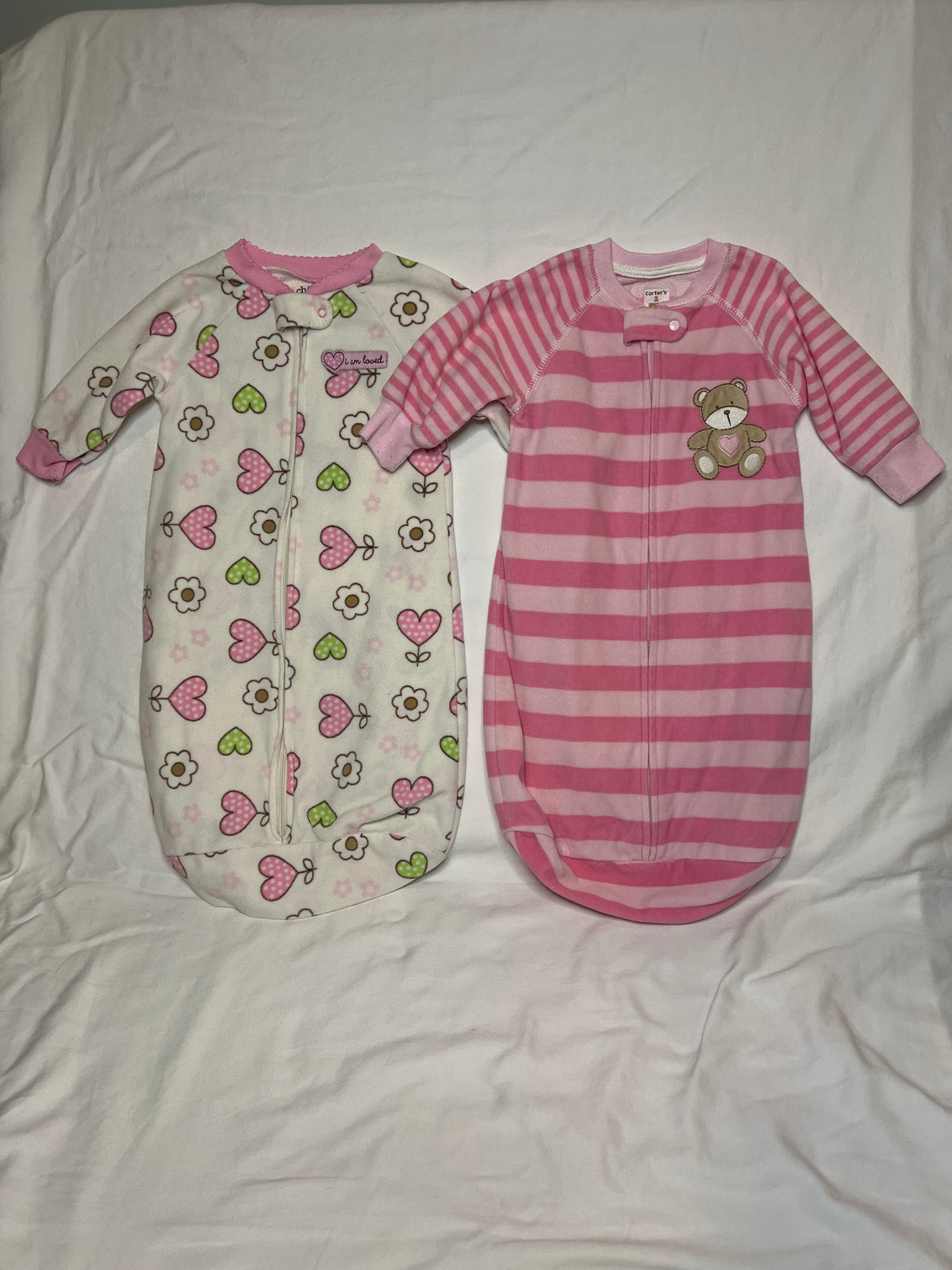 2 fleece sleep sacks. For 0-9 months. - size Month - 0-6