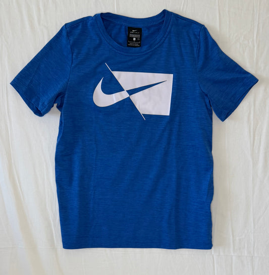 Nike dri fit blue short sleeve shirt - size Youth - 10 (L)