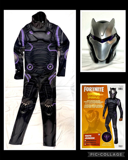 Fortnite Omega w/ padded jumpsuit & mask. Sz10/12 - size Youth - 10 (L)
