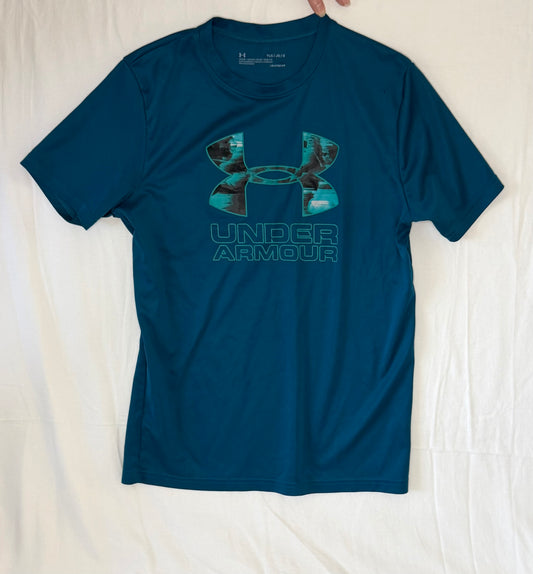 Under Armour Teal short Sleeve shirt. - size Youth - 10 (L)