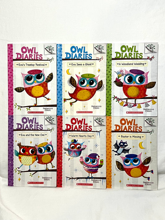 Owl Diaries set. EUC. Books #1-6.