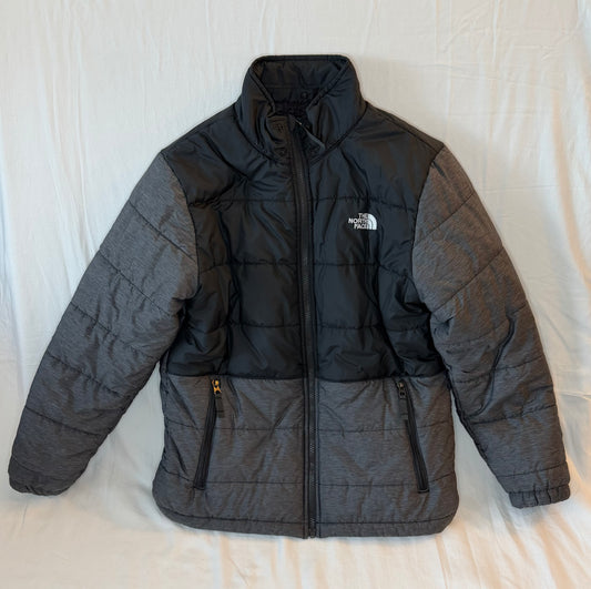 North Face black/gray puffer winter coat. EUC. - size Youth - 16 (XL)