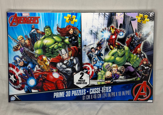 New! Marvel Avengers 3D Two 500 piece puzzles.