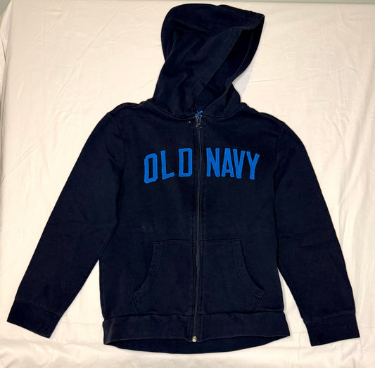 Old Navy zippered hoodie sweatshirt. Navy blue - size Youth - 10 (L)