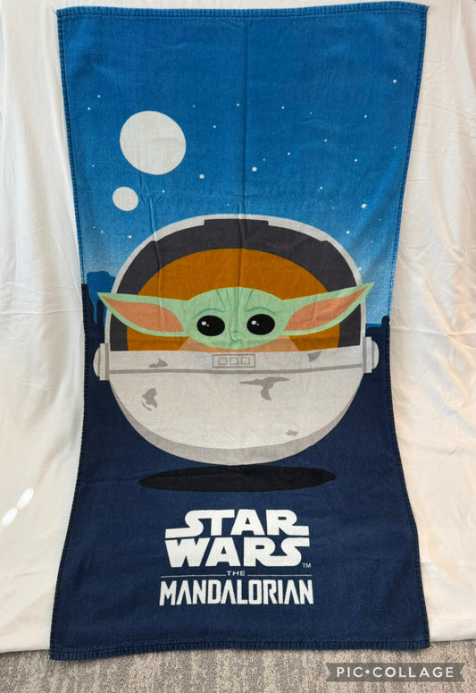 Star Wars Grogu Mandalorian swim towel