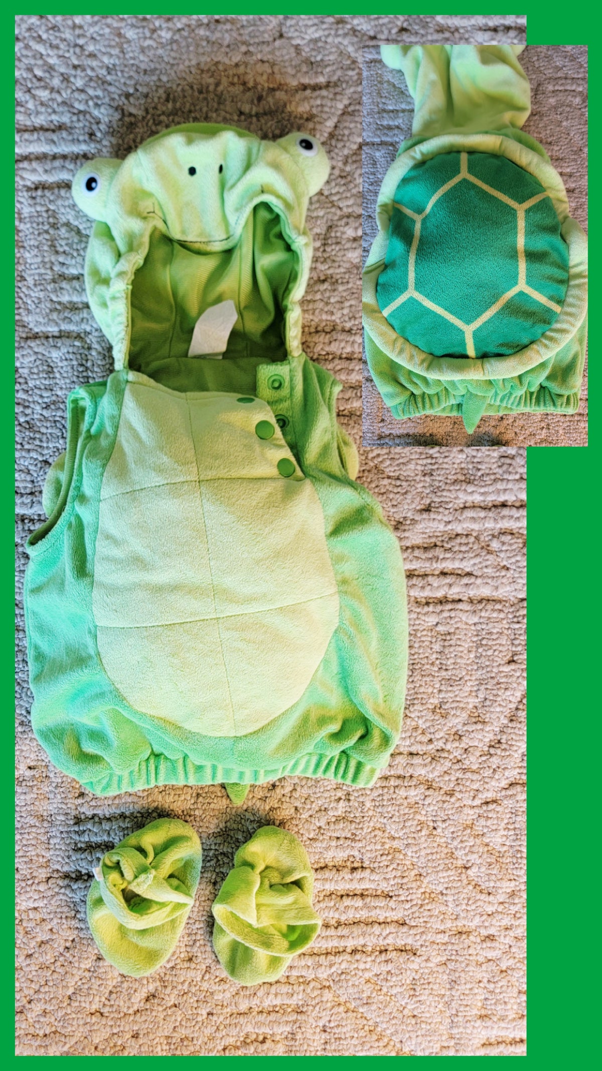 EUC Turtle Costume 6-12m - size Month - 6-12