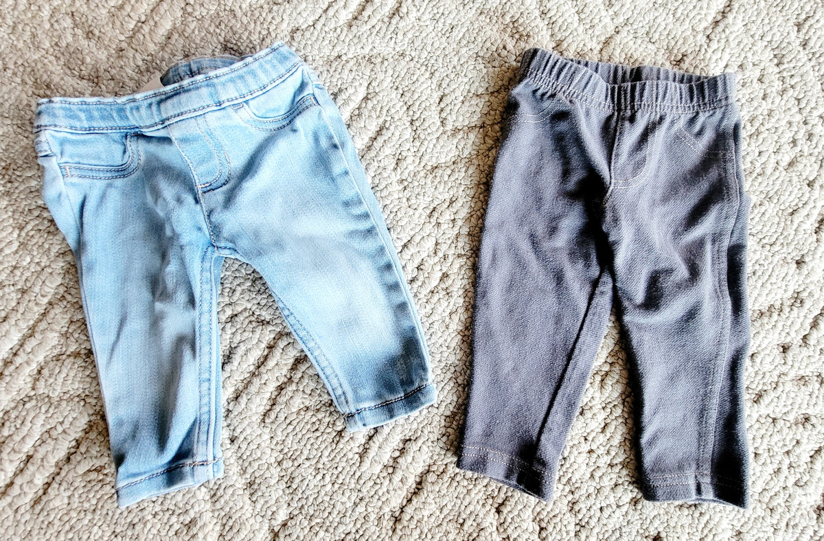 VGUC Carters 6m Blue & Gray Jegging Lot - size Month - 3-6 / 6M