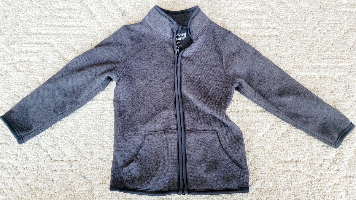 VGUC Jumping Beans 2T Dark Gray LS Zip