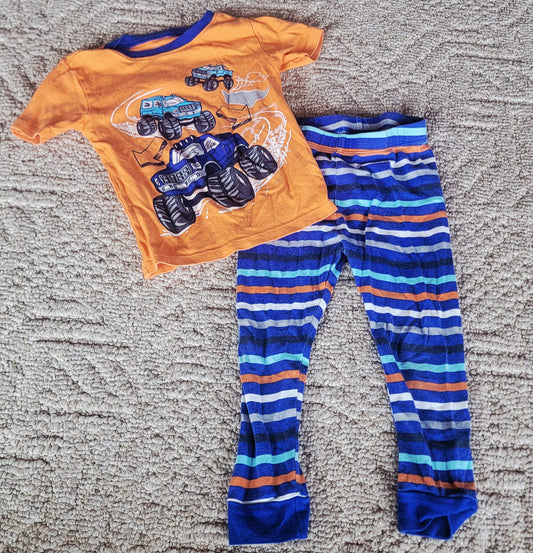VGUC Wonder Nation 4t Monster Truck Pajamas - size Toddler - 4T