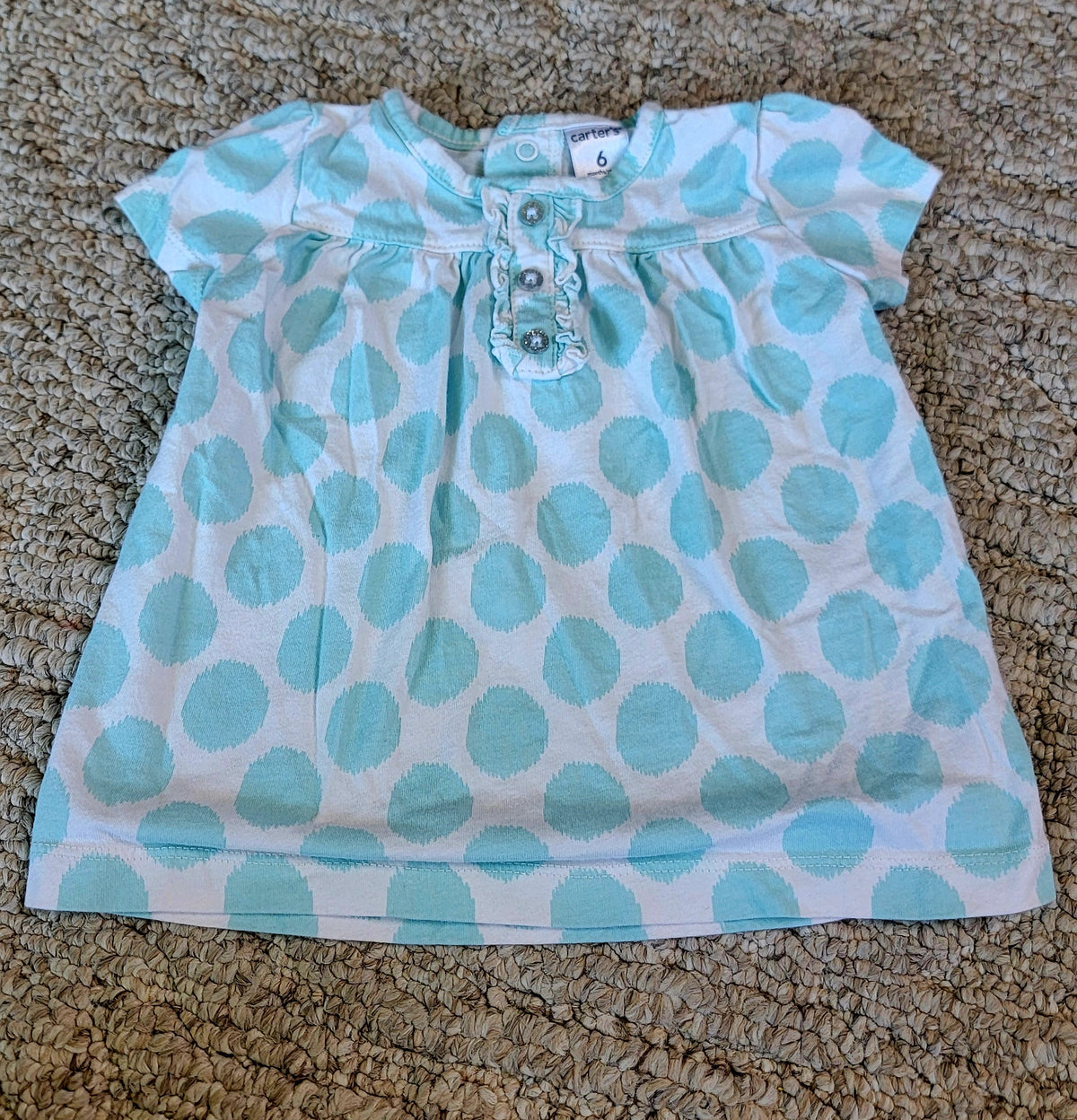 VGUC Carters 6m SS 6m Polkadot Shirt - size Month - 3-6 / 6M