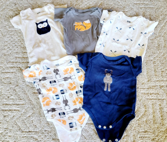 EUC Woodland Onesies - size Month - 6-9 / 9M