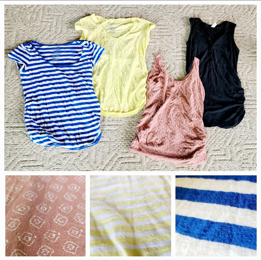 GUC Old Navy Sm 4 Piece Maternity Tank Shirt Lot - size Women - S (4/6)