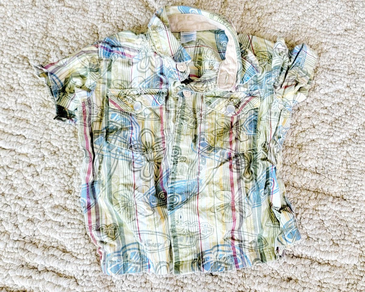 GUC Baby Cherokee 9m Button Up Tropical Shirt - size Month - 6-9 / 9M