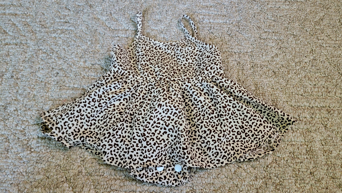 EUC 6-9m Strappy Leopard Dress - size Month - 6-9 / 9M