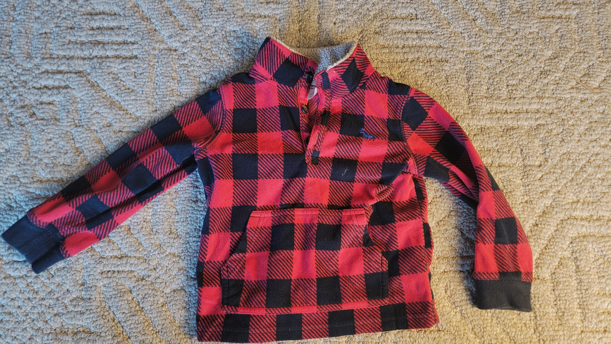 EUC Carters 4T LS Fleece Buffalo Plaid - size Toddler - 4T