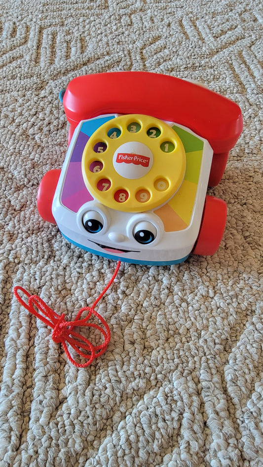New WO Tags Pull Fisher Price Phone Toy
