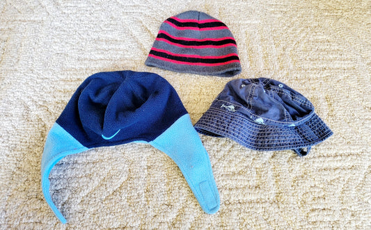 VGUC 6-12m Winter Summer Hat Lot Contains Nike - size Month - 6-12