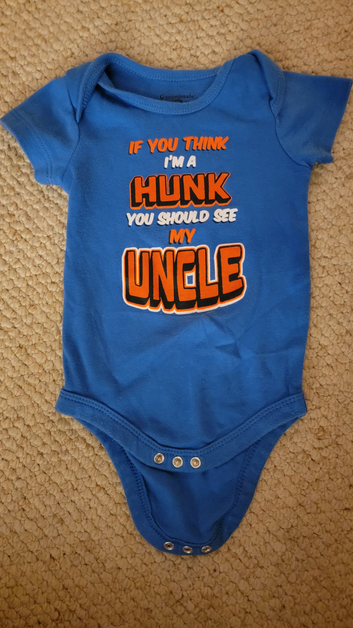 GUC 12m Garanimals Uncle Blue Onesie