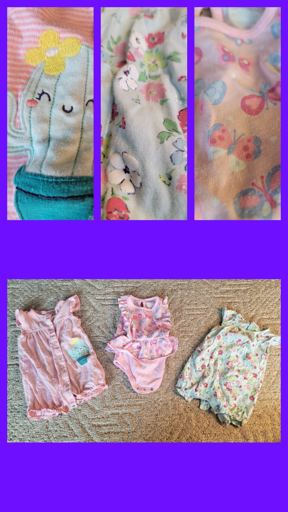 VGUC Various Brands 12m Onesie Lot - size Month - 9-12 / 12M