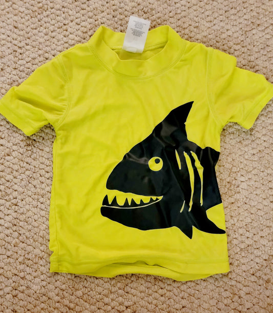 VGUC Carters 12m SS Fish Rash Guard - size Month - 9-12 / 12M
