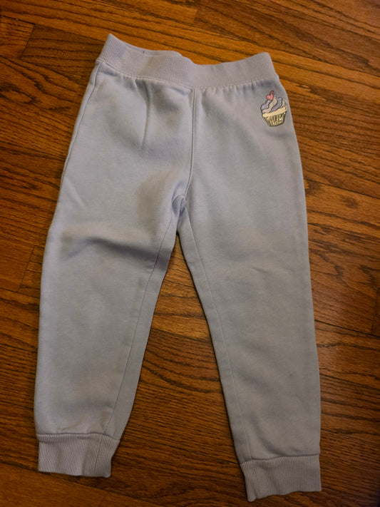 1989 place slate blue sweatpants with cupcake - size Toddler - 3T