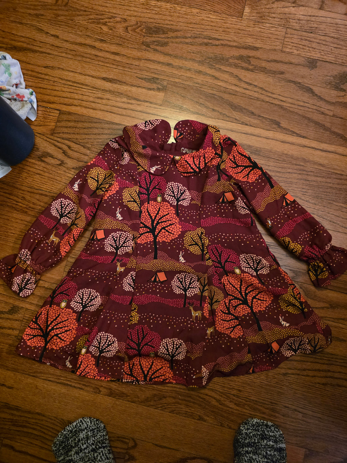 Oshkosh peter pan collar burgundy fall dre - size Toddler - 3T