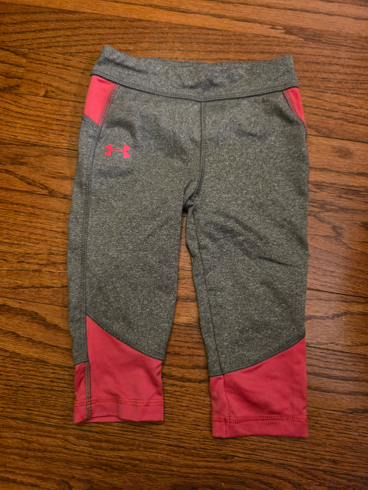 Under armour, gray and pink leggings - size Toddler - 3T