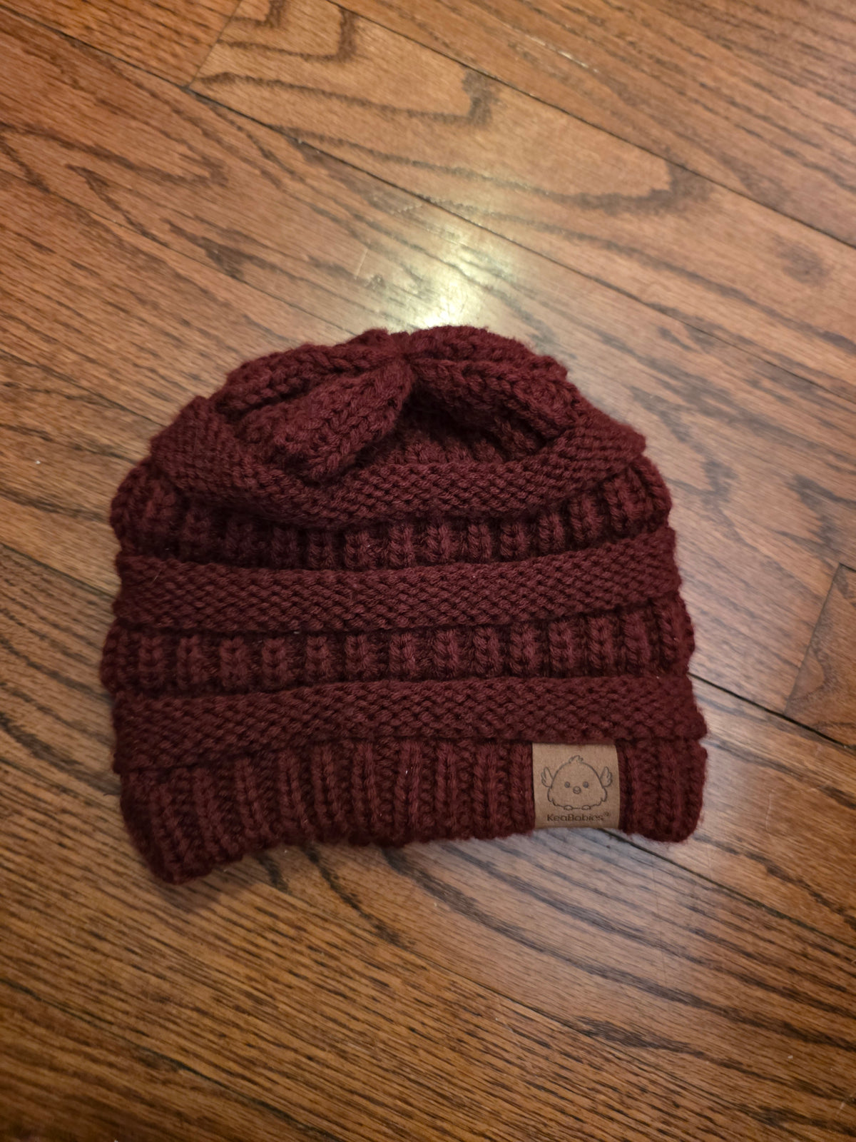 Burgundy, knit hat twenty four month